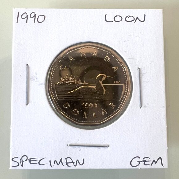 1987, 1988, 1989 and 1990 Canada Specimen Finish $1 Loonies! - Picture 9 of 10
